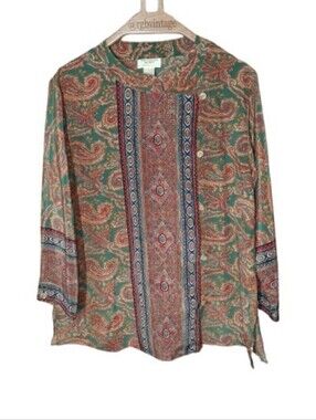 Victoria's Secret Collection Kimono Style Top M Paisley